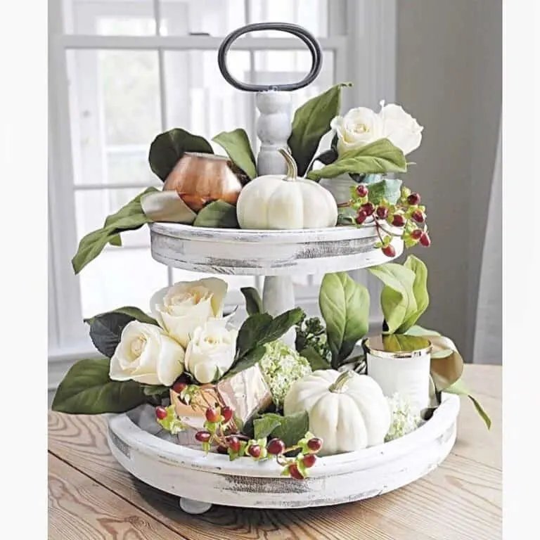 Cottage Florals with Pumpkins