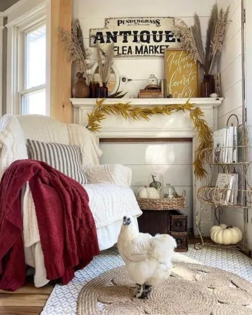 Cozy fireplace corner