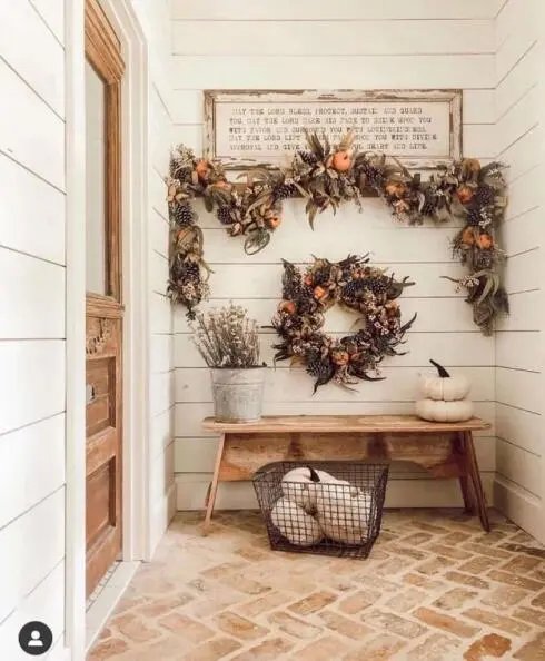 Cozy porch vignette