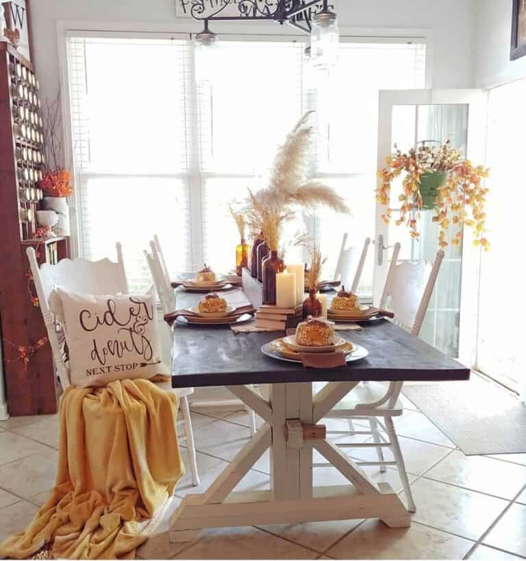 Crisp autumn table details