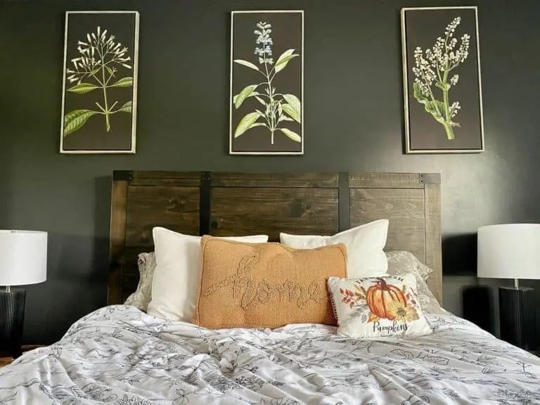 Dark green and orange accents