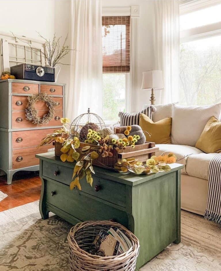 Dark Green Chest Coffee Table
