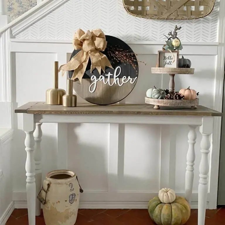 Delicate Console with Seasonal Accents