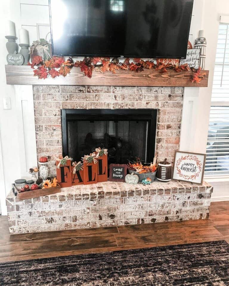 DIY mantel decor