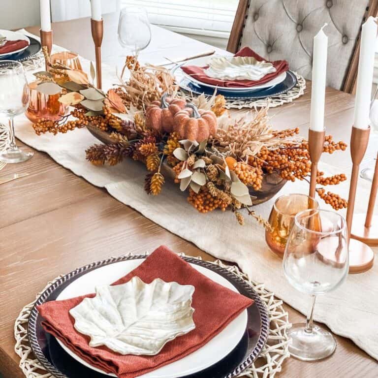 Earth Tone Linen Tablescape