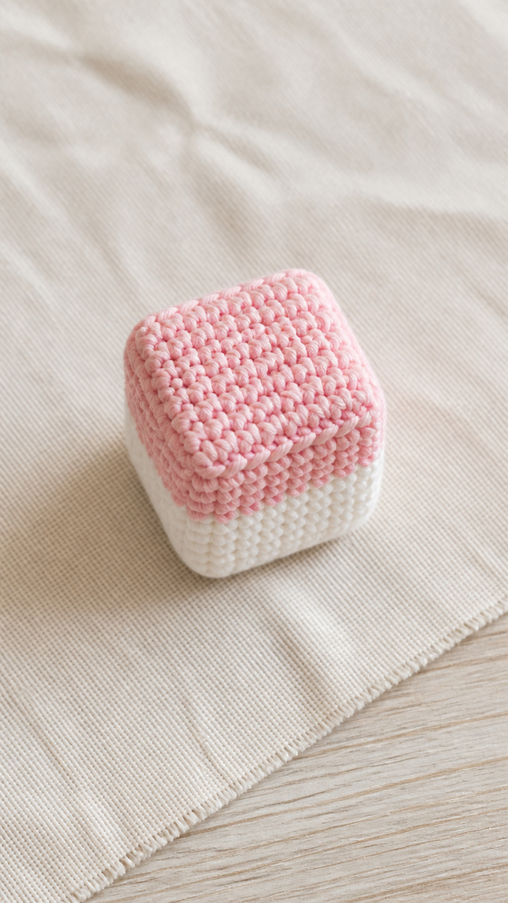 Eraser Topper Cube crochet pattern
