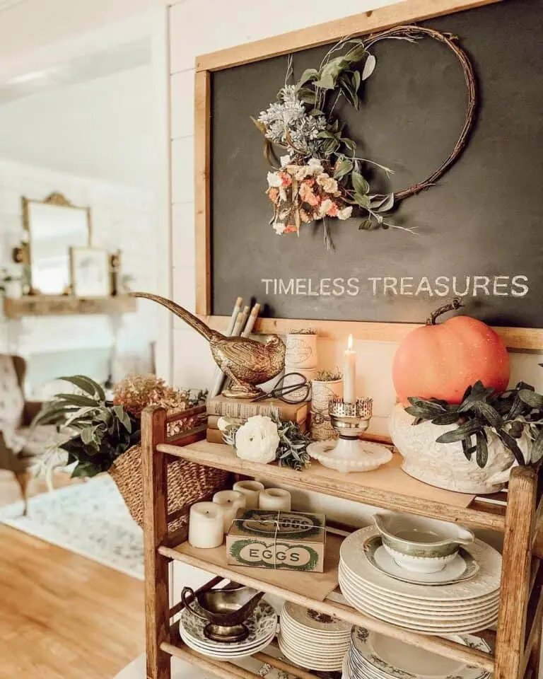 Fall Chalkboard with Wreath