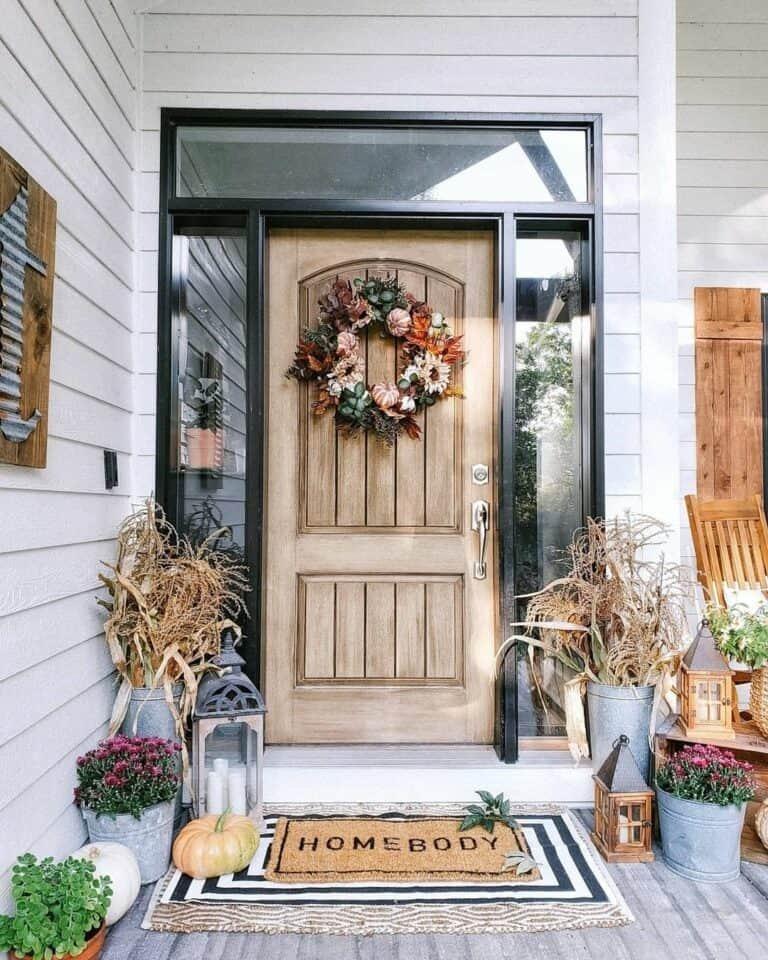 Fall foliage wreath