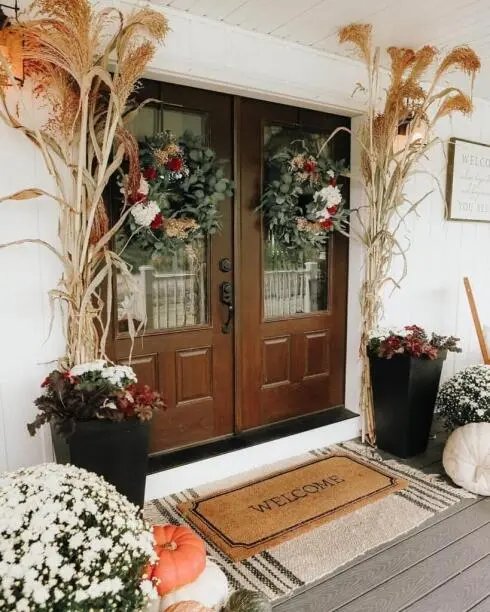 Fall porch entrance