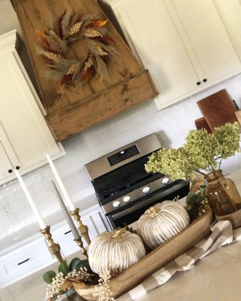 Fall Wreath and Brass Accents