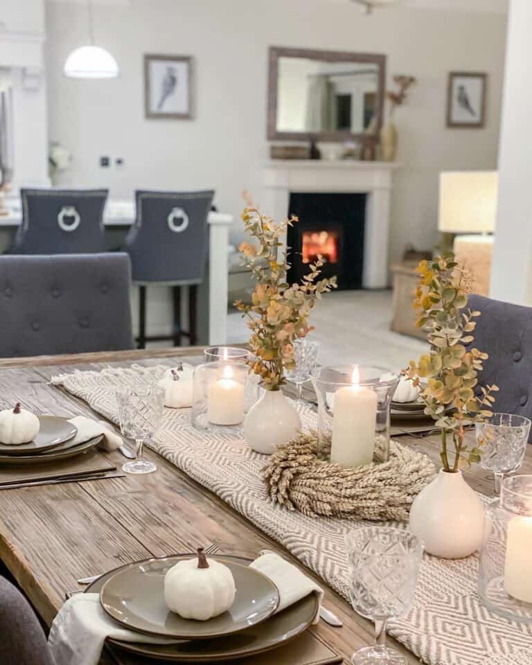 Farmhouse fall centerpiece