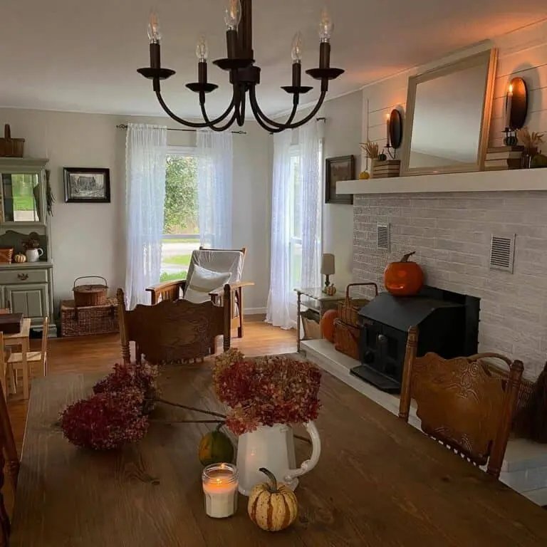 Farmhouse Kitchen with Candlelight