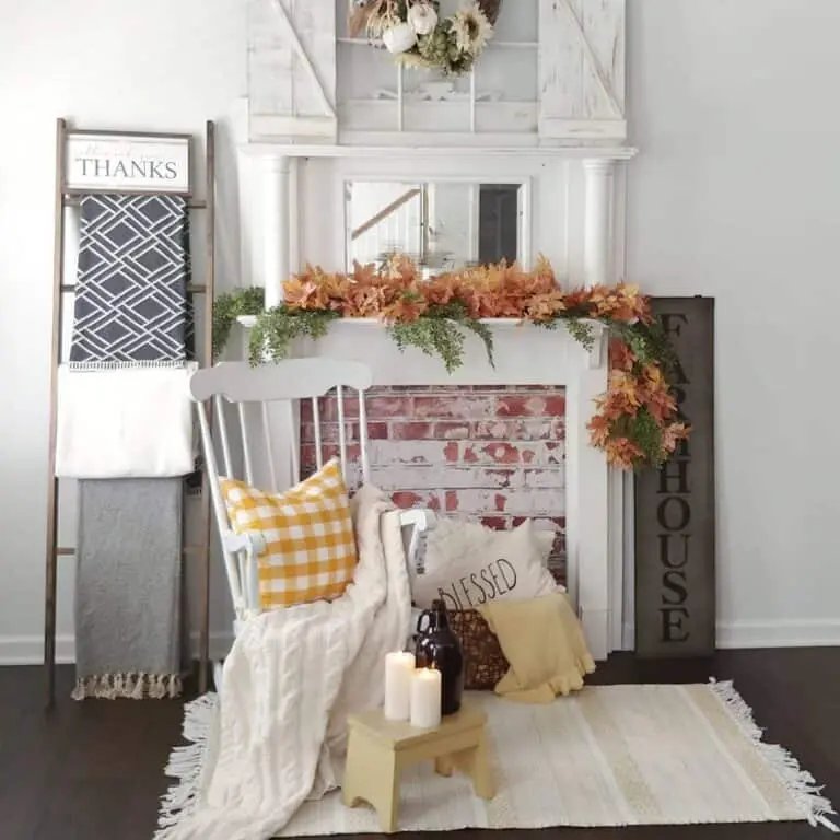 Faux Brick Fireplace