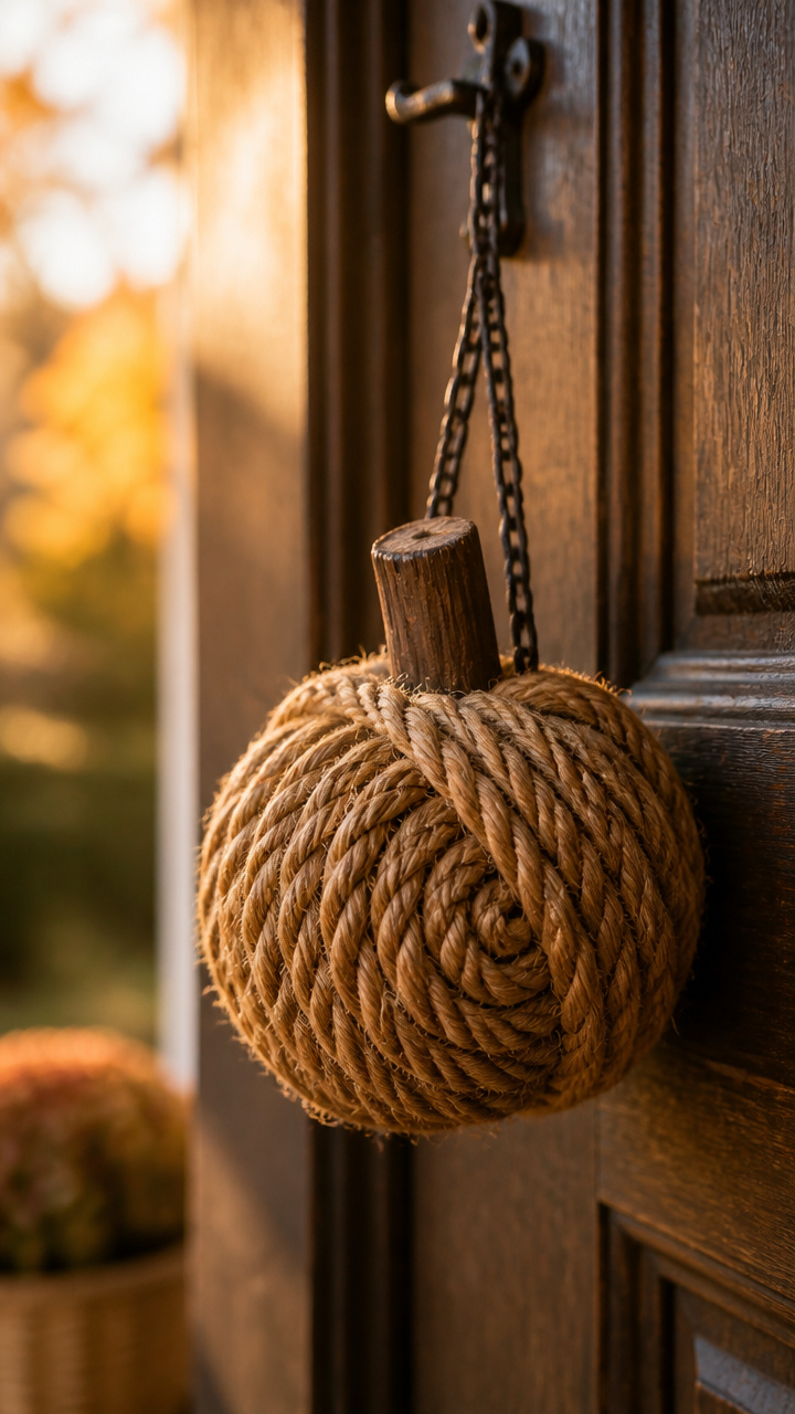 Frayed Rope Pumpkin Ball
