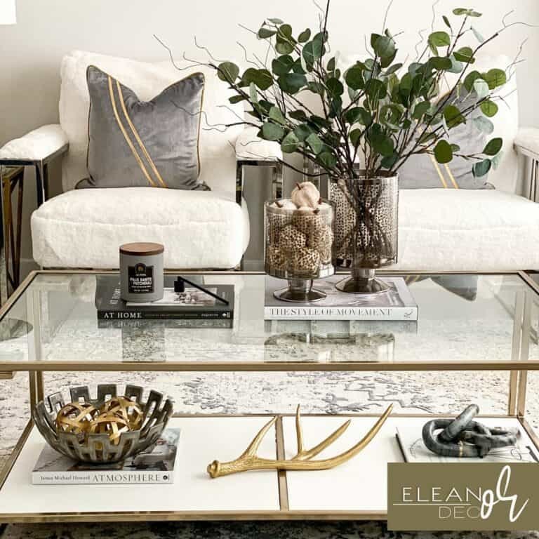 Gold accents in modern decor