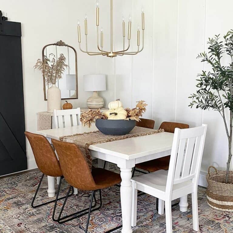 Gold dining light fixture