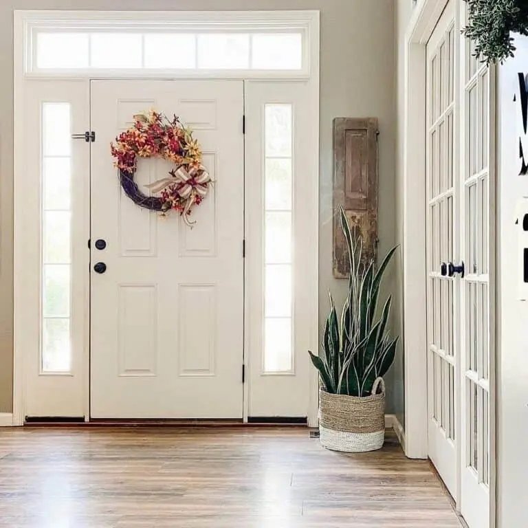 Grapevine wreath with burlap bow