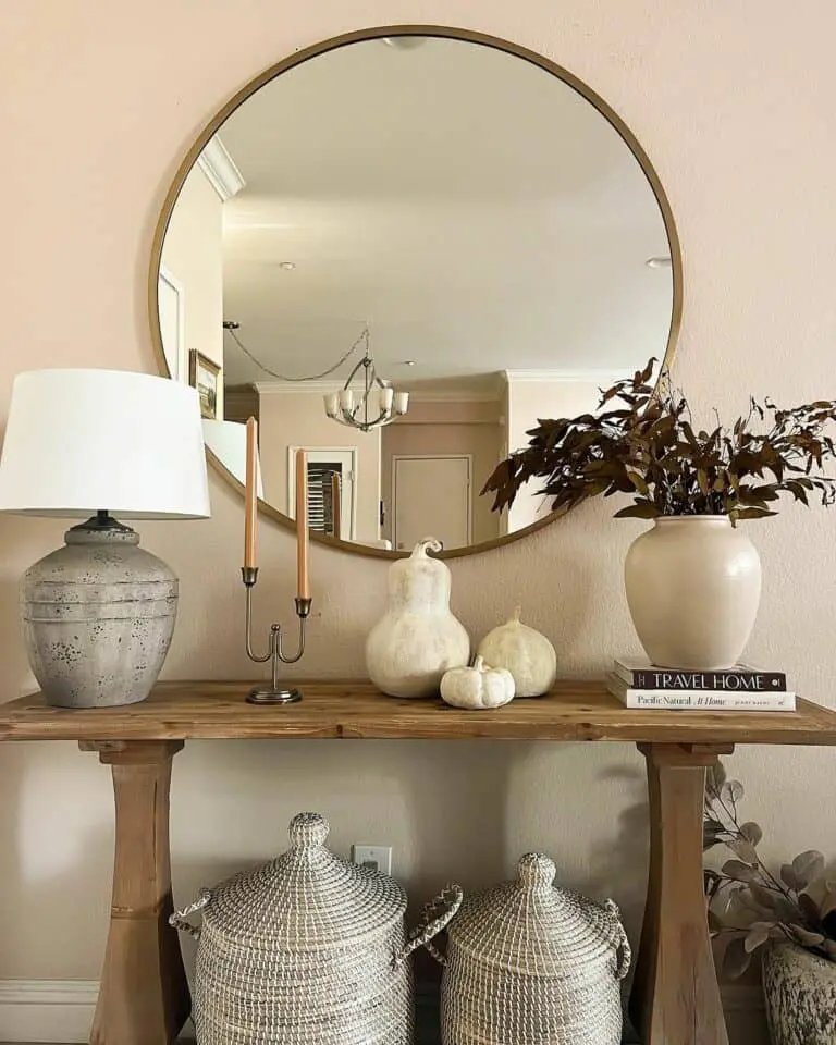Gray and beige accents