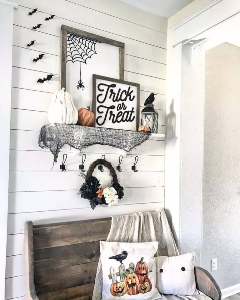 Halloween shelf display