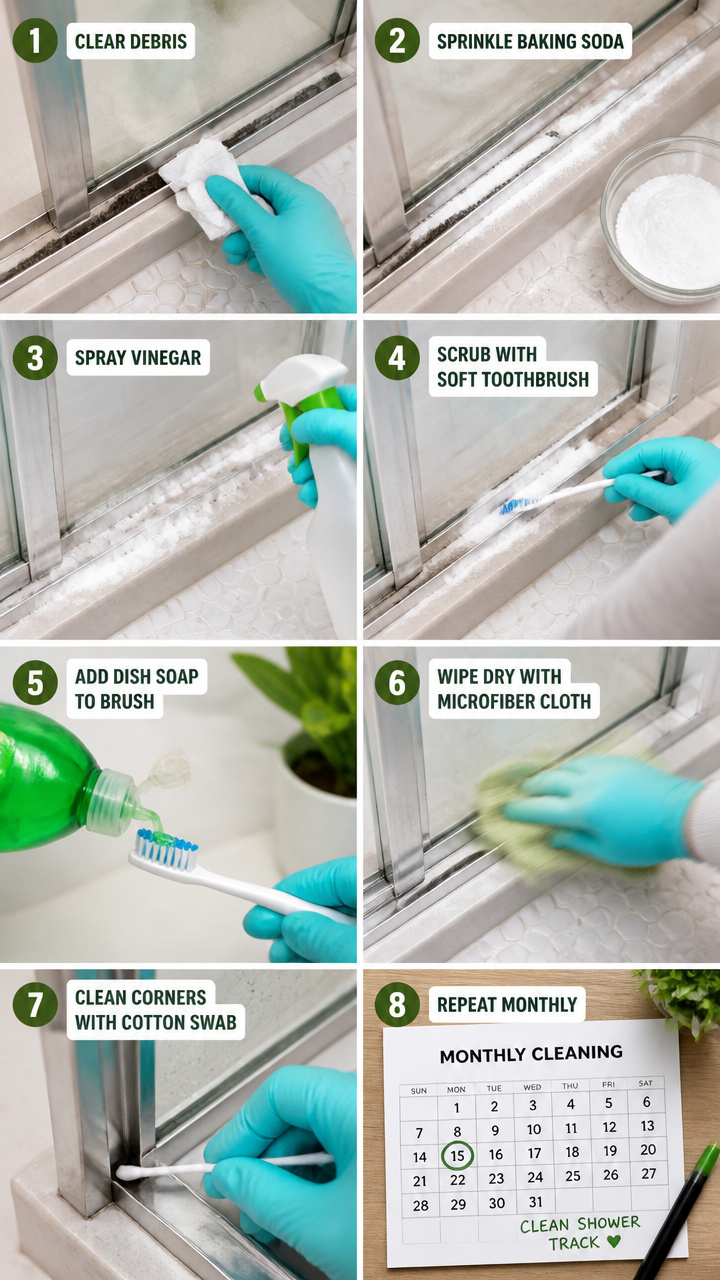 How to Clean Shower Tracks: 8 Ways to Remove Hidden Dirt β Step by Step