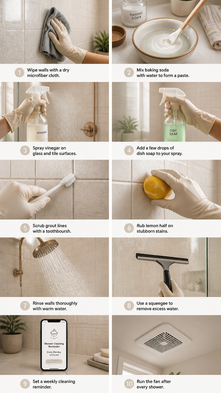 How to Clean Shower Walls: 10 Easy Cleaning Hacks β Step by Step