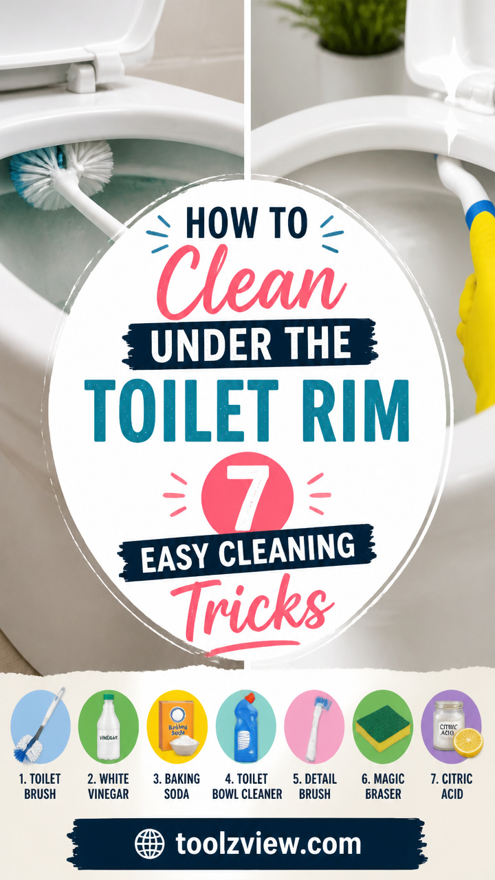 How to Clean Under the Toilet Rim: 7 Easy Cleaning Tricks