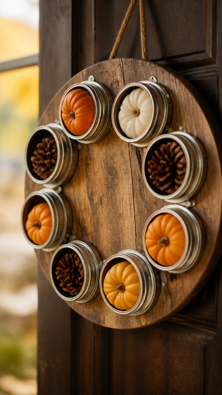 Mason Jar Lid Wreath Base