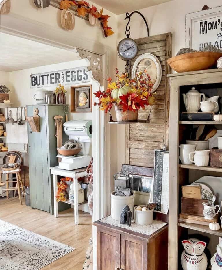 Modern accents, antique scale