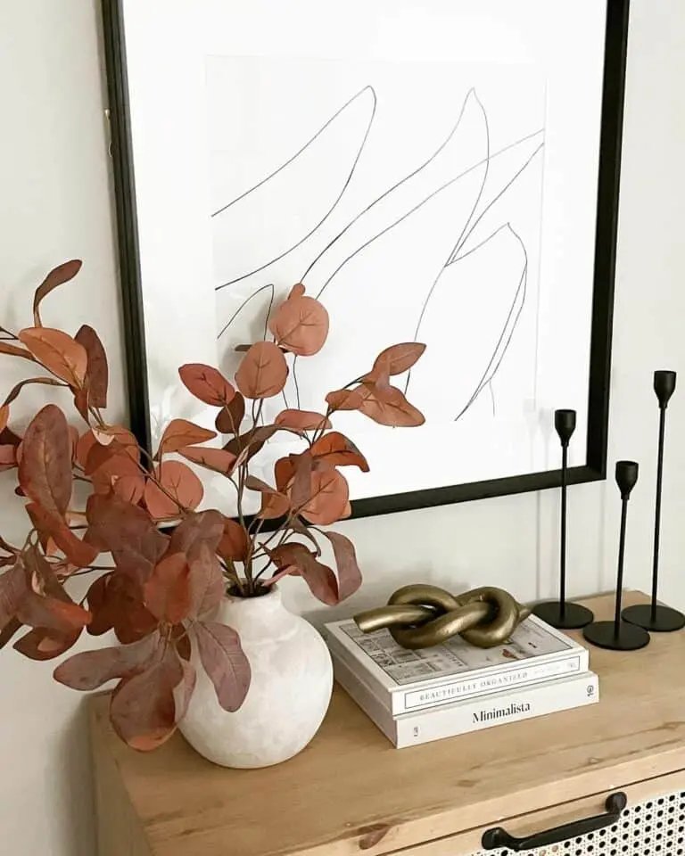 Modern console with simple accessories