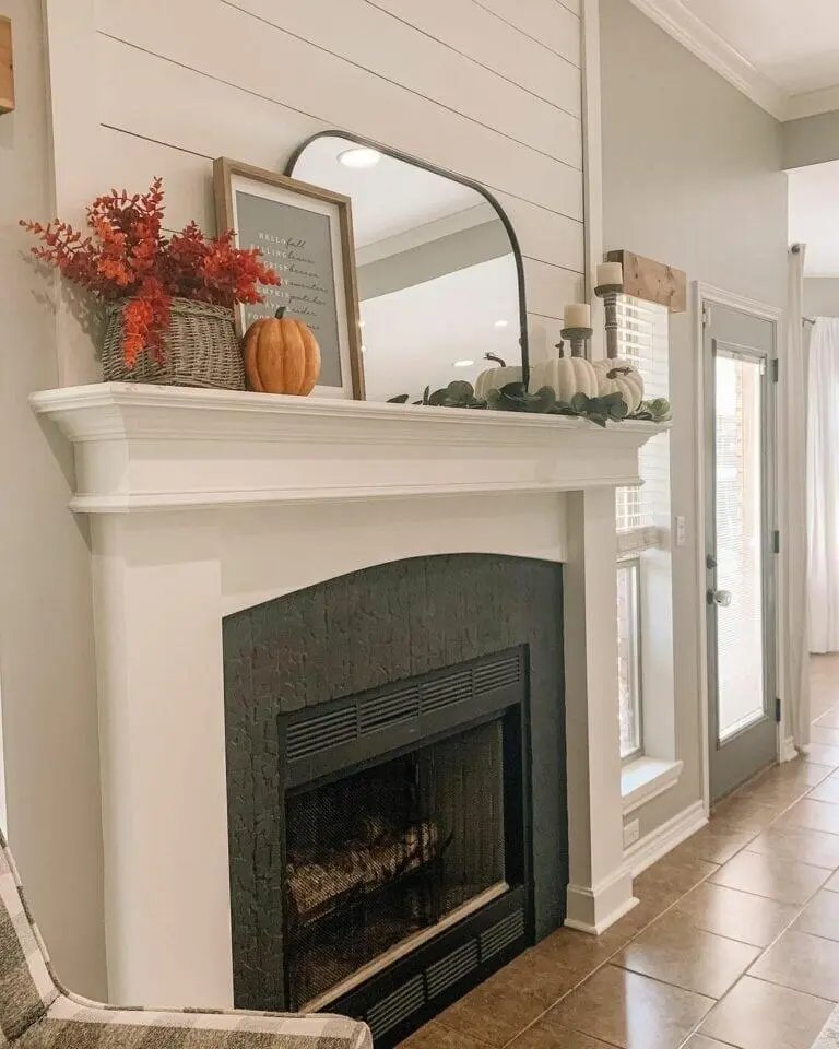 Modern traditional mantel