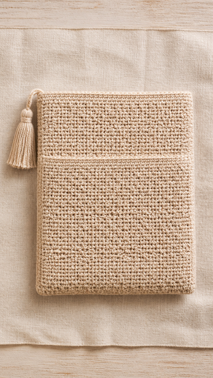 Moss Stitch Pocket Sleeve crochet pattern