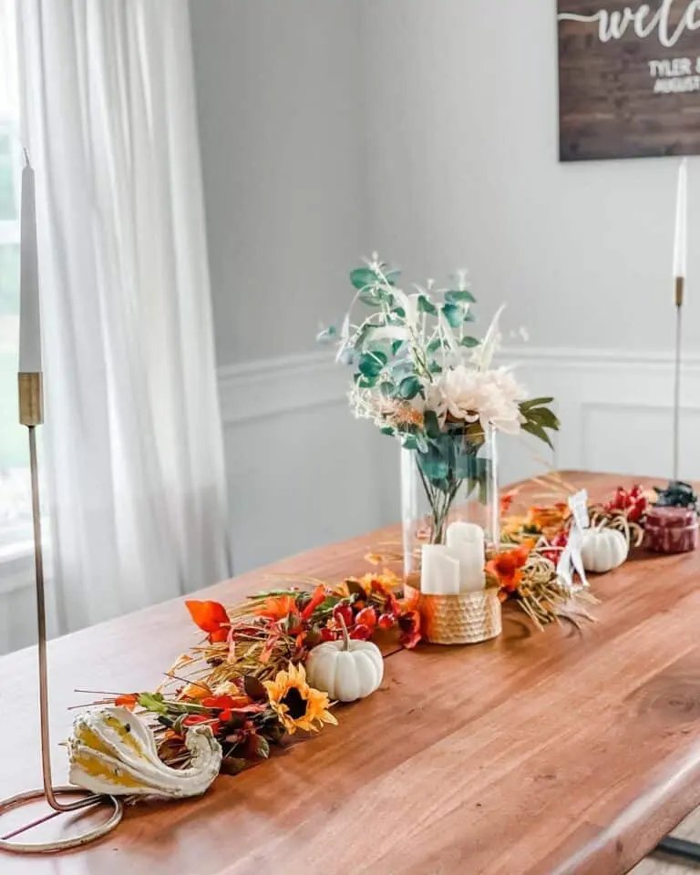 Natural gourd table runner