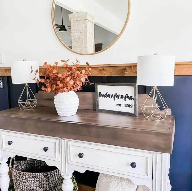 Navy Blue Board-and-Batten Wall