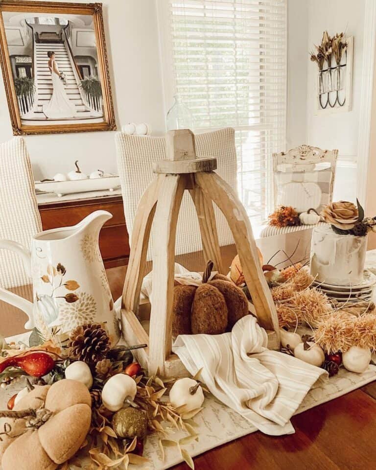 Neutral fall tablescape