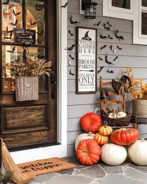Orange and yellow accents