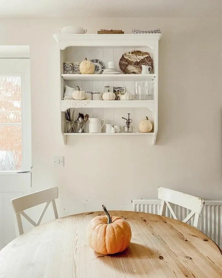 Orange pumpkin centerpiece
