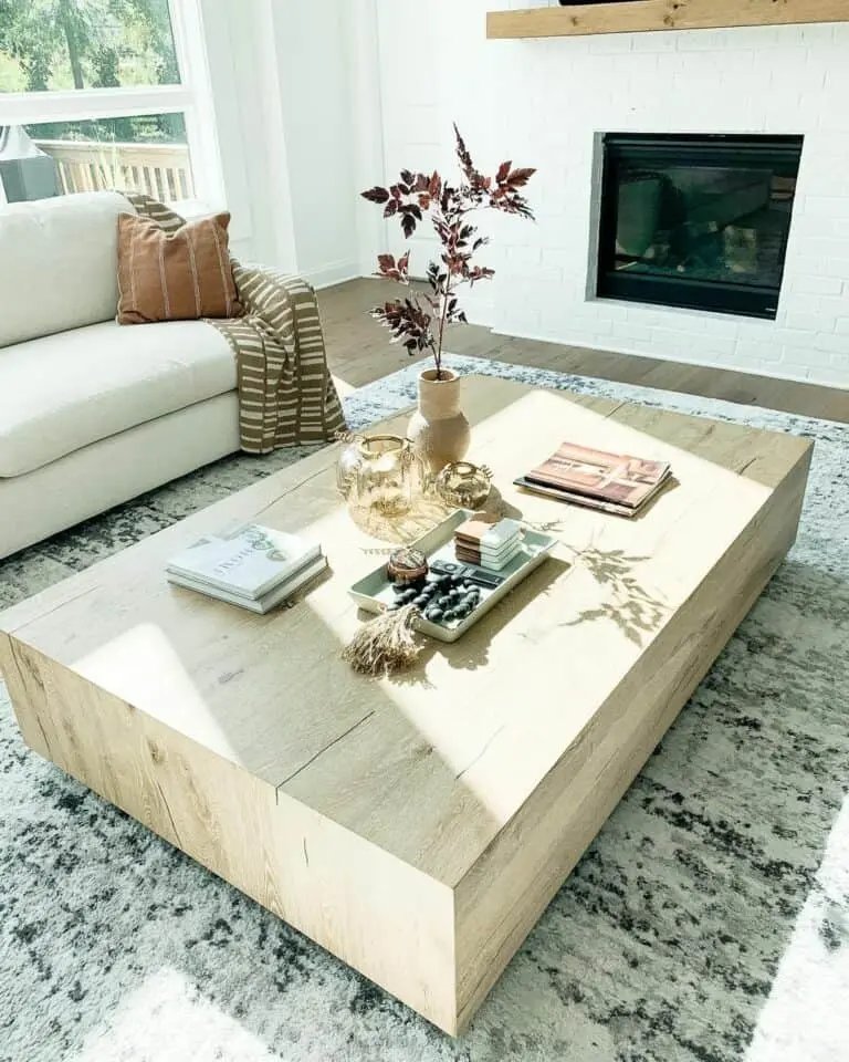 Oversized Wooden Coffee Table