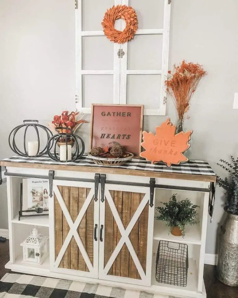 Plaid Runner with Fall Accents