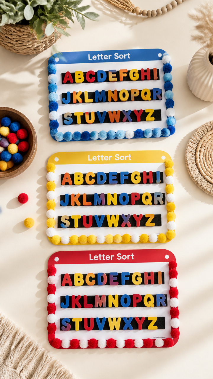 Pom-Pom Letter Sort Mats