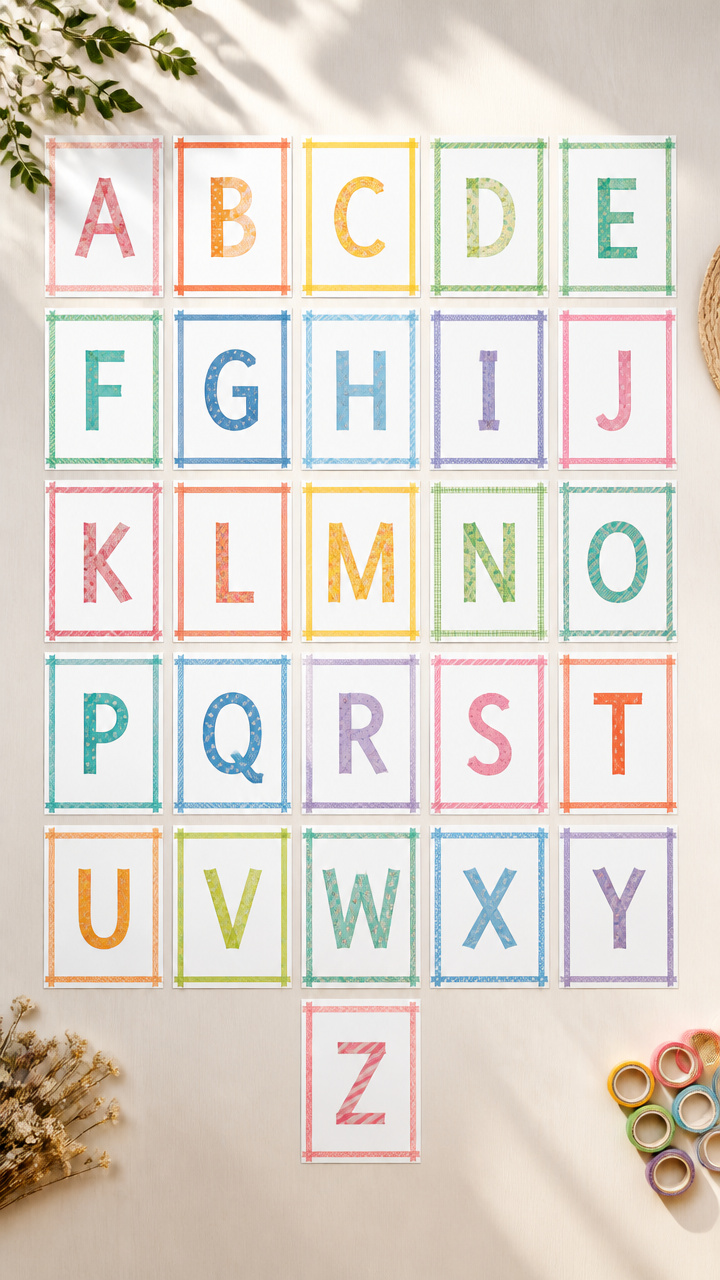 Washi Tape Letter Frames