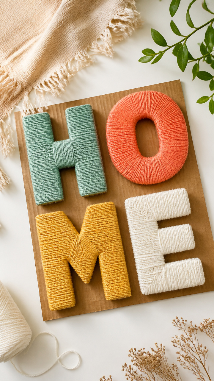Yarn Wrap Letters