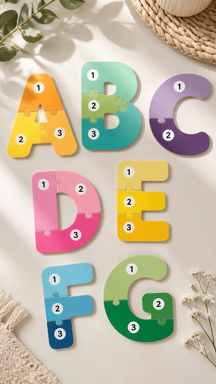 Puzzle Cutout Letters