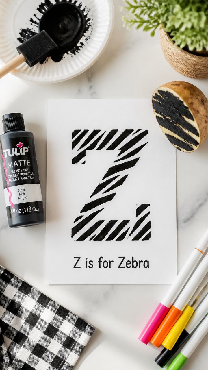 Z Is for Zebra Alphabet Stamp