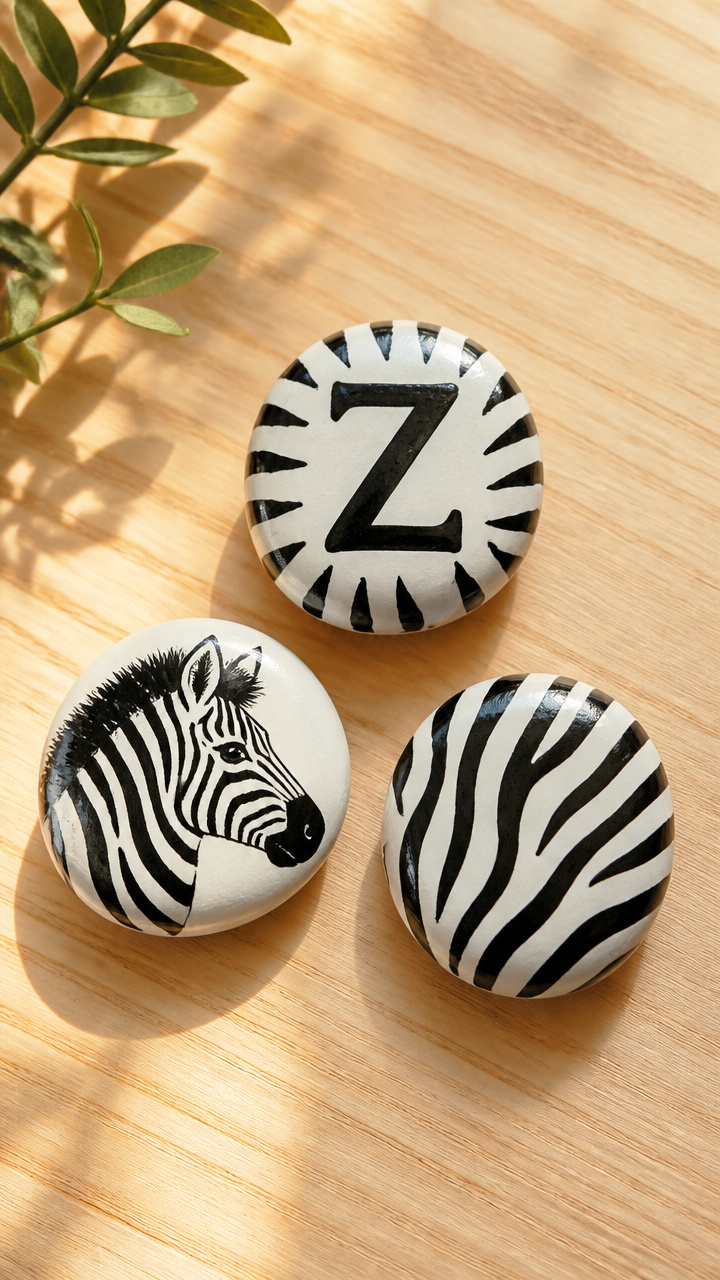 Z Is for Zebra Story Stones