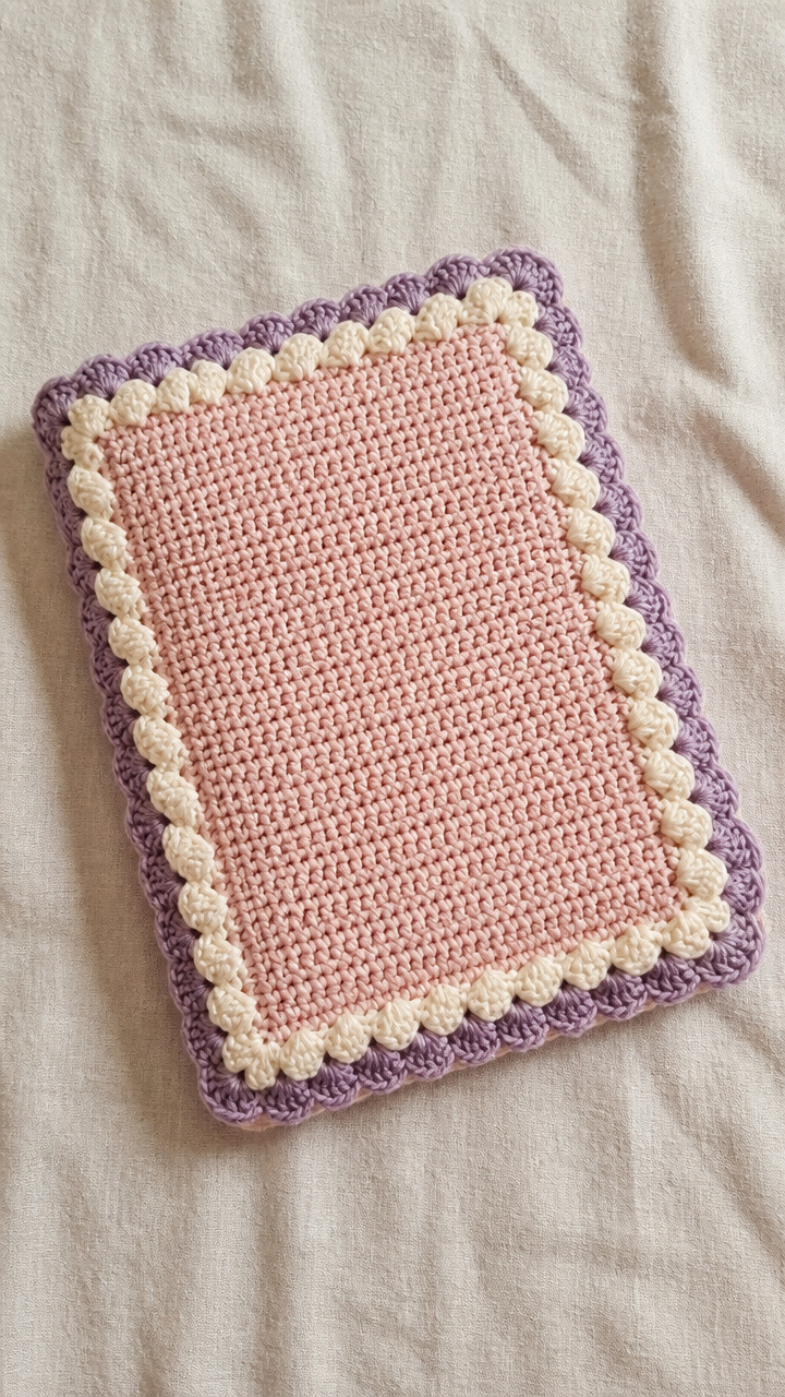 Puff Stitch Border Sleeve crochet pattern