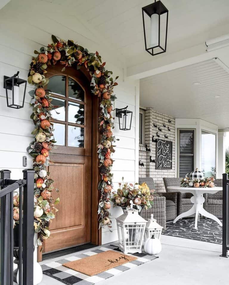 Pumpkin and Pinecone Arch