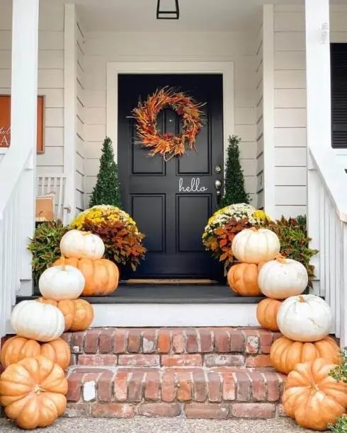 Pumpkin-Stacked Steps