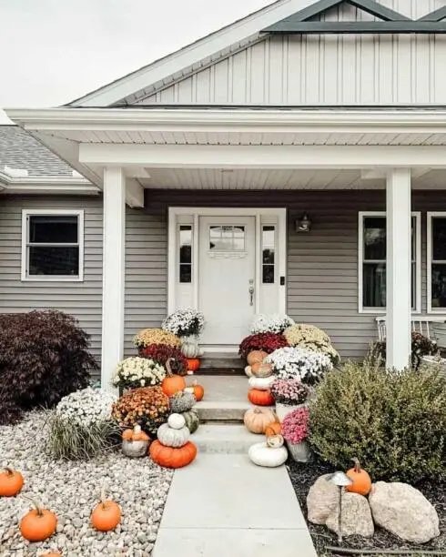 Pumpkins and Pathway Accents