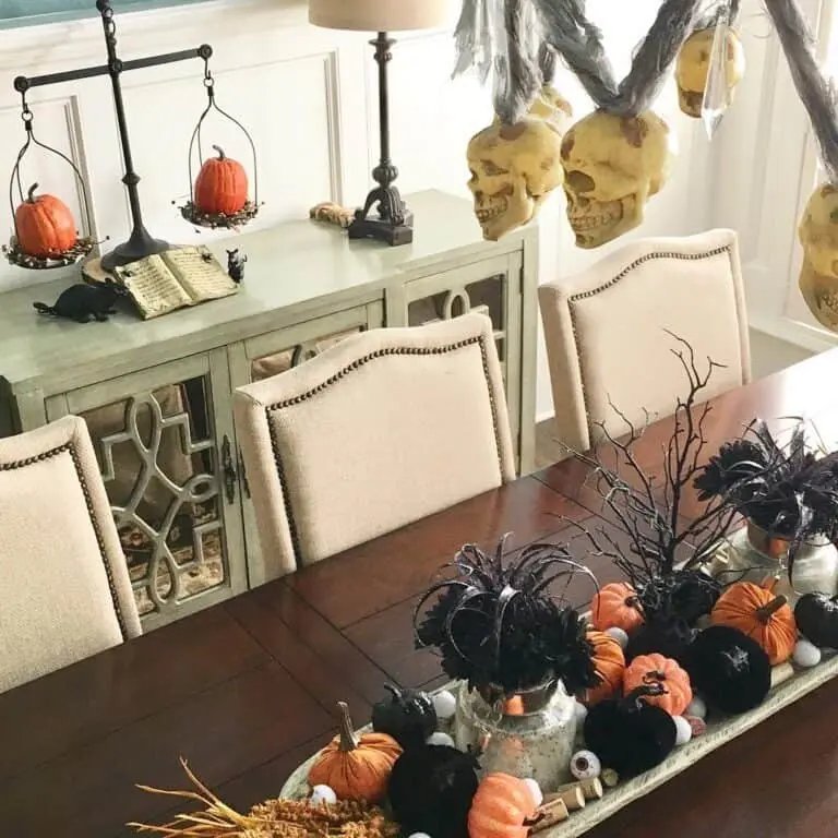 Pumpkins on Wood Table
