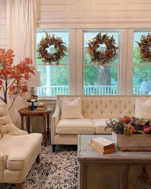 Red and green wreaths